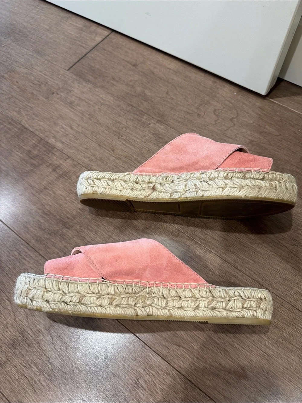 Coral Suede Espadrille Slide Sandals - Women